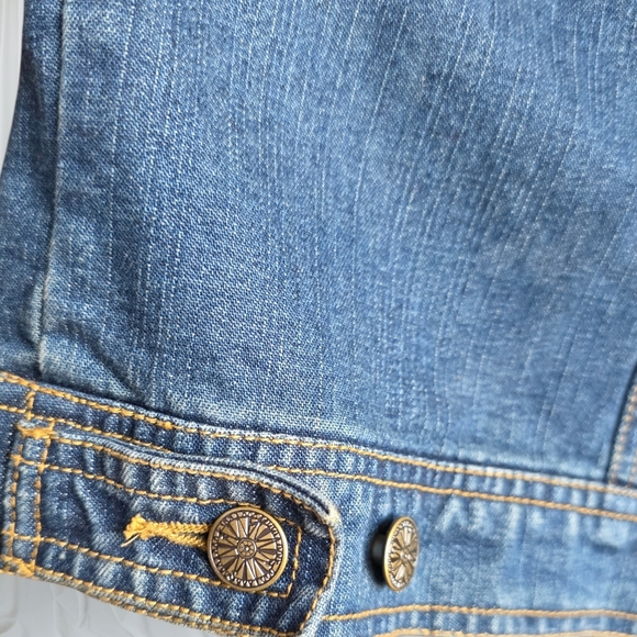 2 Pc Denim Jacket & Removable Faux Fur Liner Vest XL. - Picture 6 of 16